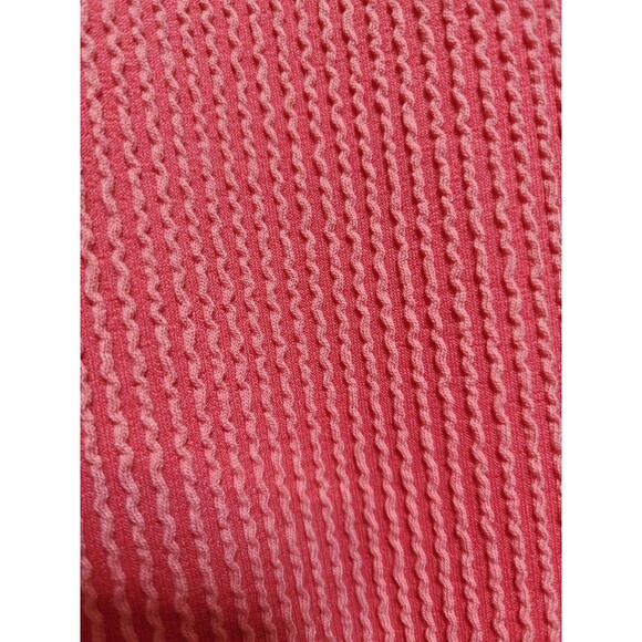 MAGIC FIT WOMEN S/M PINK WHITE SWEATER RIBBED KNIT OVERSIZED RELAXED COMFY LOOSE - Picture 6 of 13